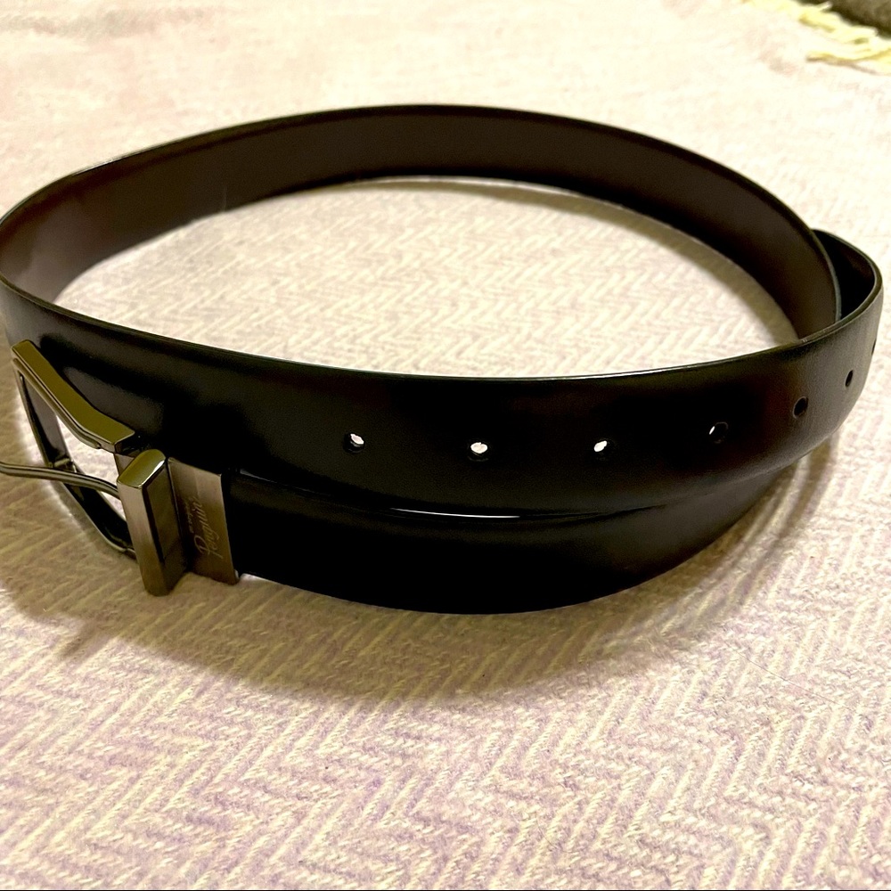 Mens Original Penguin Black leather belt